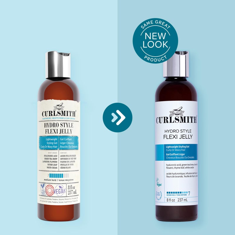 CURLSMITH - Hydro Style Flexi-Jelly - Vegan Defining Gel for Wavy, Curly or Coily Hair (8fl.oz) - Image 5