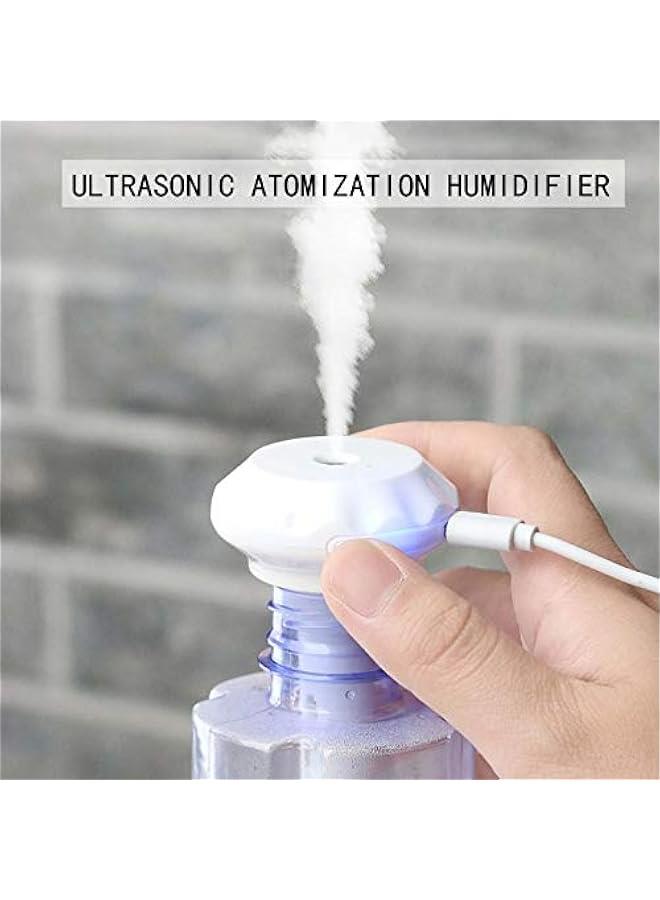USB Mini Donut Humidifier for Travel Bedroom Car Plant, Portable Bottle Mist Maker Stick, Quiet Bedside Air Moisturizer  - Image 5