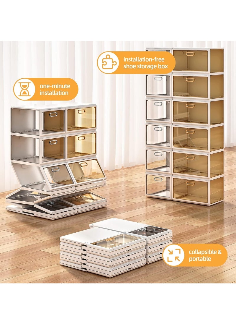 BLOOMING TIME - Foldable Shoe Storage: Stackable Organizer Set of 4, Stack1284 - Image 1