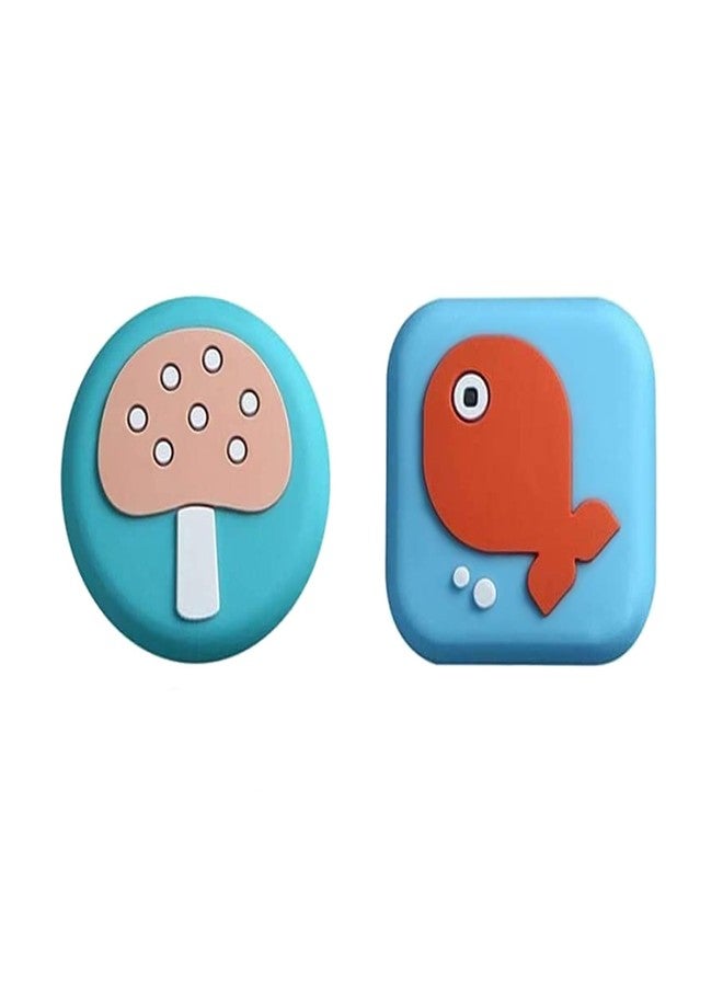 DORMICO Door Stop Wall Protector, Cartoon Silicone Crash pad, Used for Wall Protection and Muffler, Handle, Refrigerator Door, Cabinet (Pack of 2) - Image 1