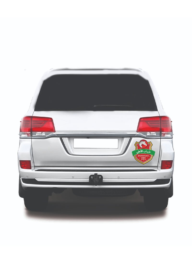 Shabab Alahli Dubai Club Crest Car Sticker, Vinyl, Glossy Finish, Red, White, Green and Gold, Waterproof, Modern Style - Image 3