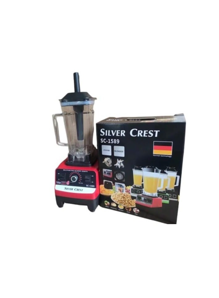 Silver Crest  Heavy Duty Commercial Grade BlenderMultifunctional  Juicer Mixer with SC 1589 Dishwasher Safe, Stainless Steel Blades Fruit Processor, Grinder, Smoothie Maker - Image 5