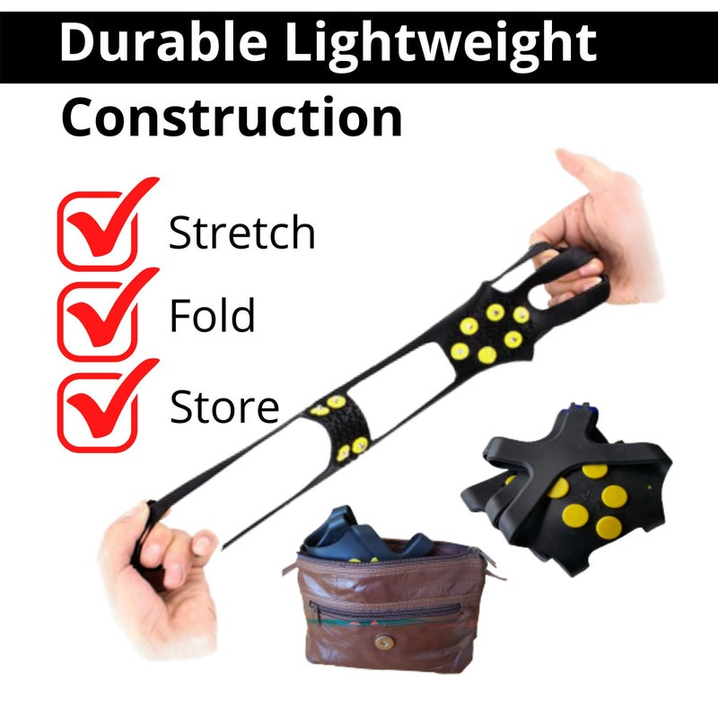 Limm Crampons Ice Traction Cleats XLarge - Lightweight Snow Cleats for Walking on Snow & Ice - Anti Slip Shoe Grips Quickly & Easily Over Footwear - Portable Ice Grippers for Shoes & Boots - Image 5