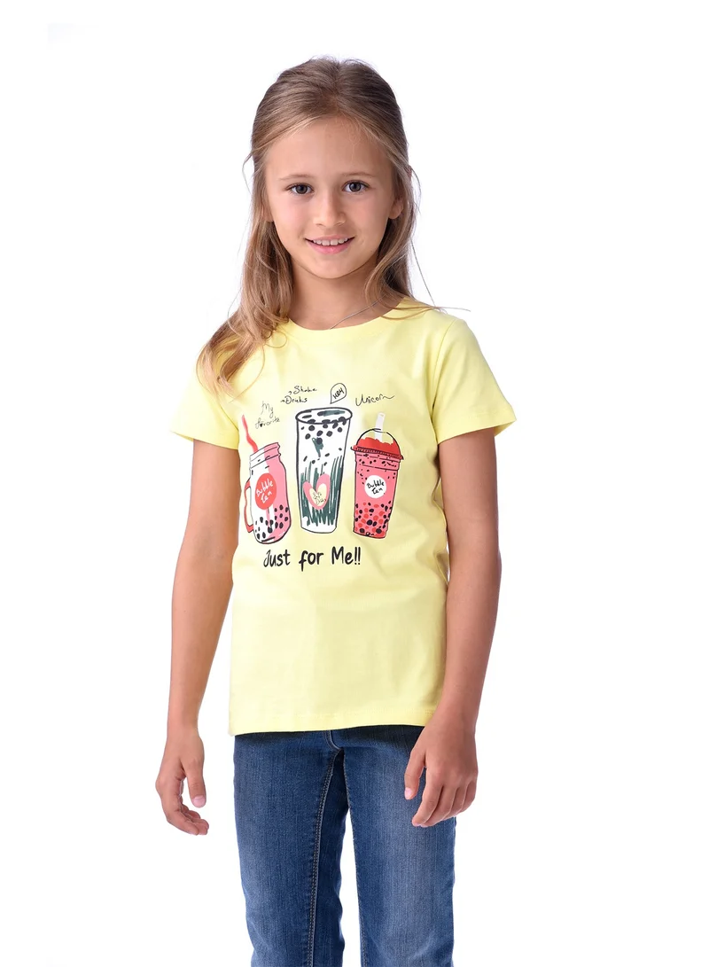victor and jane Victor and jane Girls' Just for Me! T-shirt - Yellow