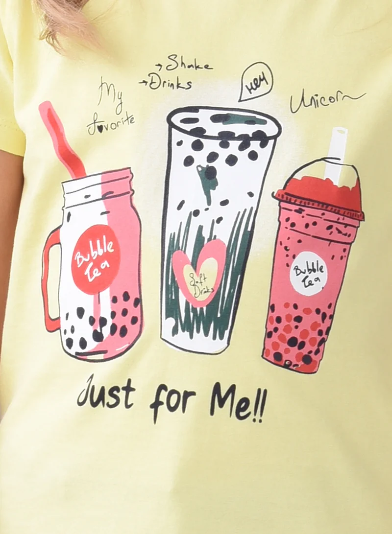 victor and jane Victor and jane Girls' Just for Me! T-shirt - Yellow