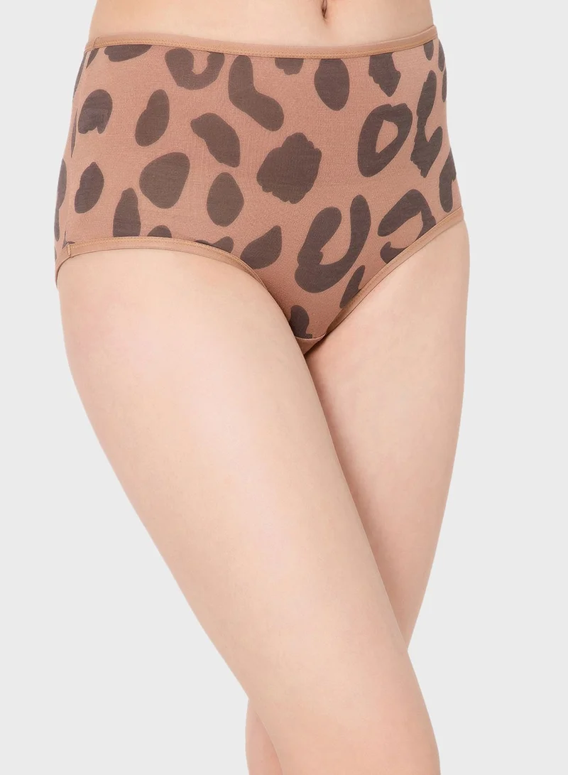 Clovia Printed High Leg Brief