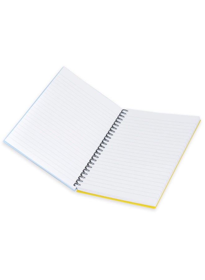 FIS Spiral Hard Cover Notebook, A5 Size (14.8x21cm), 100 Sheets, Single Line Ruling, Pack of 5 Pieces - FSNBSA51908 - Image 2
