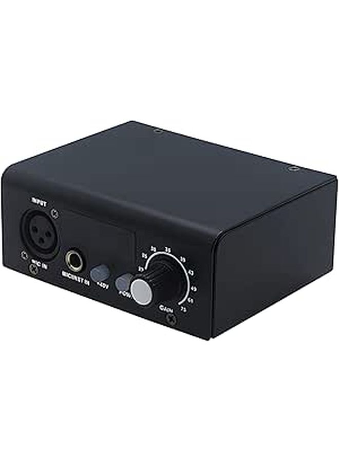 مكبر صوت ميكروفون XLR ثنائي القنوات مع طاقة شبحية لموسيقى الحفلات وتضخيم صوت الاستوديو - Image 1