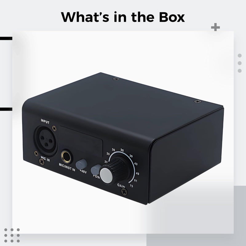 مكبر صوت ميكروفون XLR ثنائي القنوات مع طاقة شبحية لموسيقى الحفلات وتضخيم صوت الاستوديو - Image 4