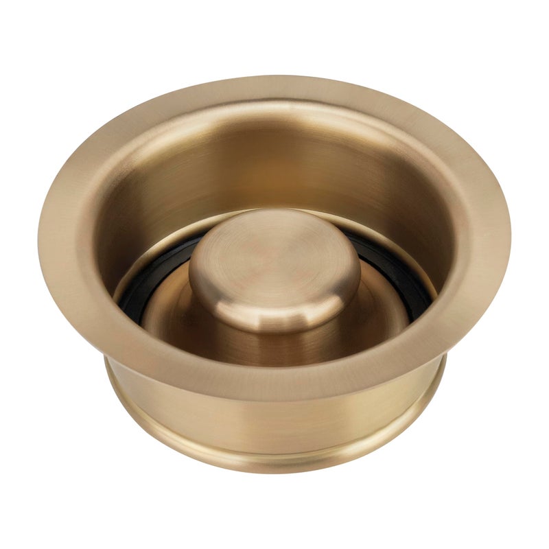 Garmaing Champagne Bronze Sink Garbage Disposal Flange and Stopper for Kitchen - Fit 3.5" Standard Sink - 304 Stainless Steel Champagne Brushed Gold Brass - Compatible with Delta Faucet - Image 1