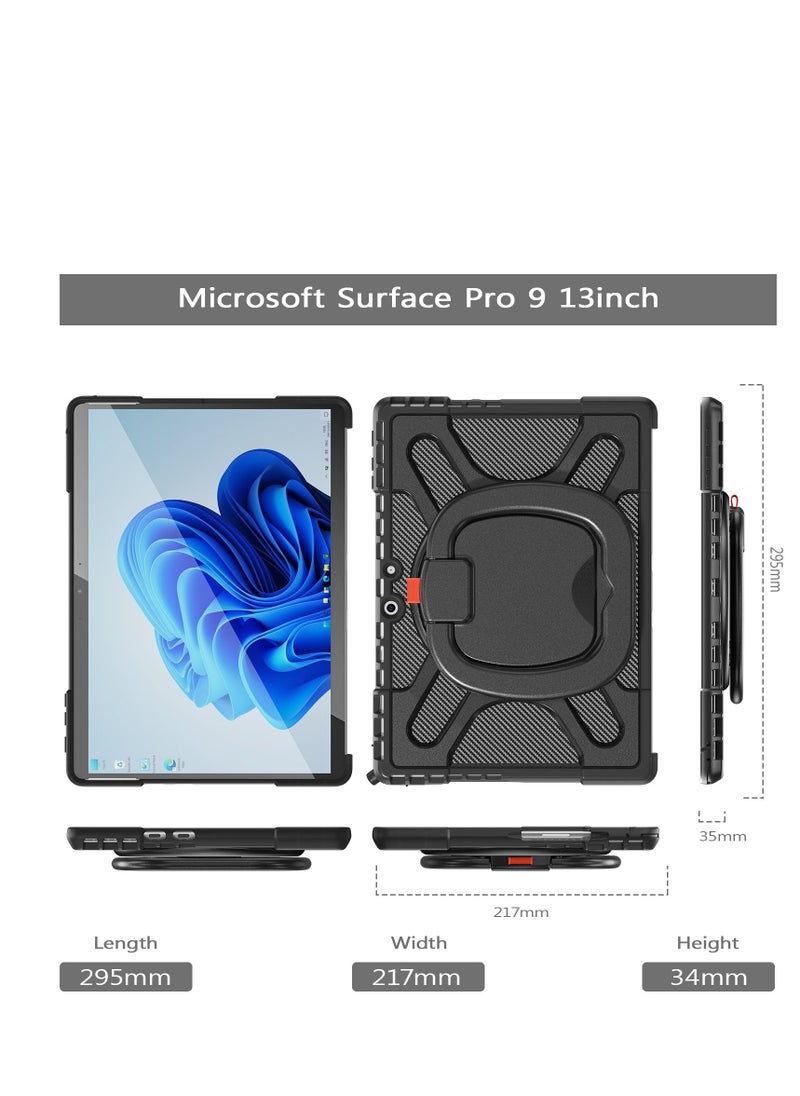 GULFLINK Back Cover Protect Case for Microsoft Surface Pro 9 13 inch Black  - Image 2