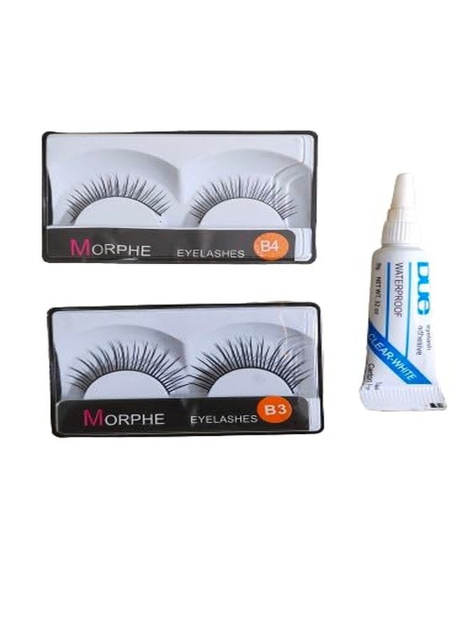 KISHMEHAR Combo of 2 pair of false eyelashes with 1 adhesive eye lash glue - Image 2