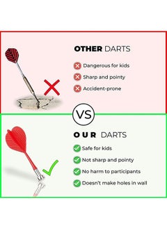Arabest Magnetic Dart Board for Kids, Double Sided Dart Board Games Set, Indoor Outdoor Darts Game with 6pcs Safe Magnetic Darts, Gifts for Teenage Boys Girls from 5 years old  - Image 5