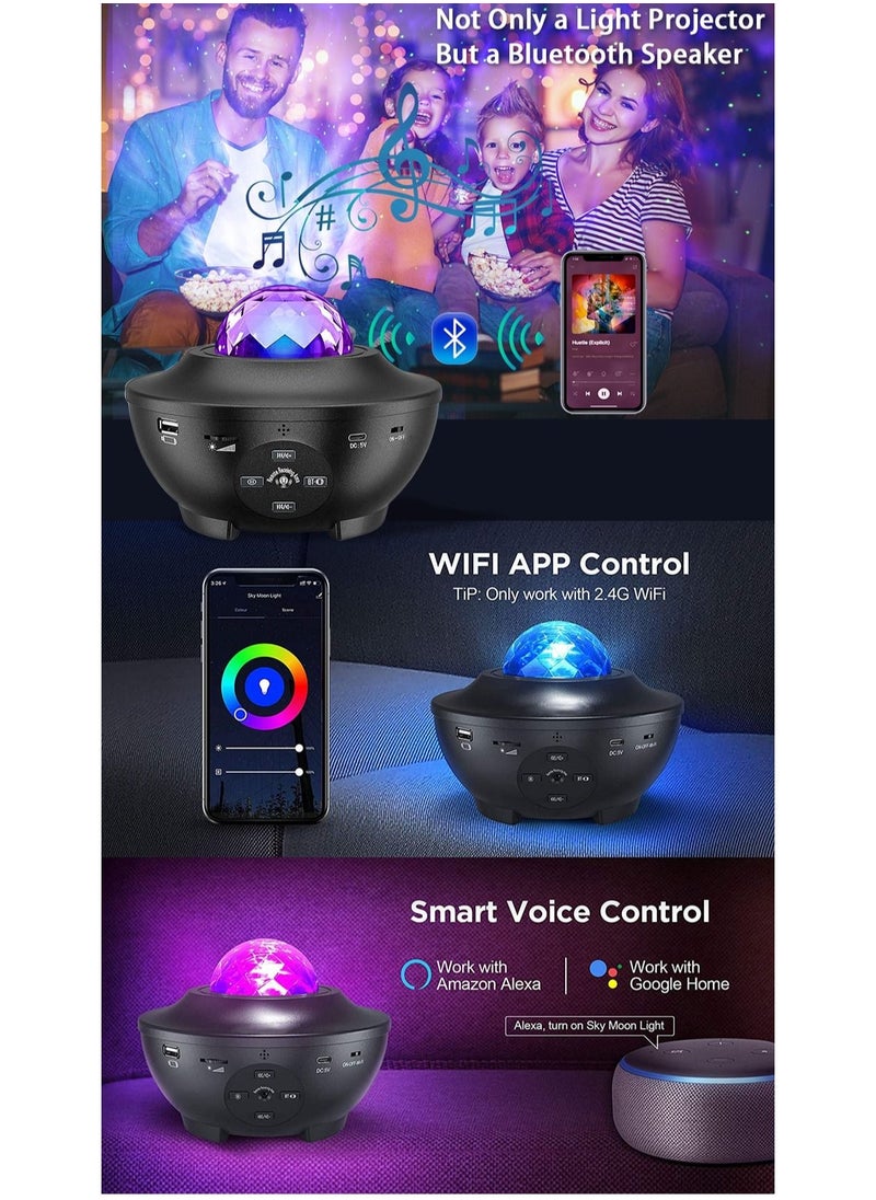 Galaxy Projector for Bedroom, Starlight Projector, 3 in 1 Starry Night Light Projector w Bluetooth Speaker & Remote, Star Projector Galaxy Light, Constellation Projector, Sky Light