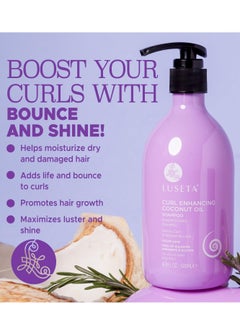 Luseta Luseta Curl Enhancing Shampoo Nourishing and Moisturizing for Curly Hair, Repair Damaged Hair, Restore Bounce, Gluten Free, Sulfate Free - 16.9 Fl Oz  - Image 2