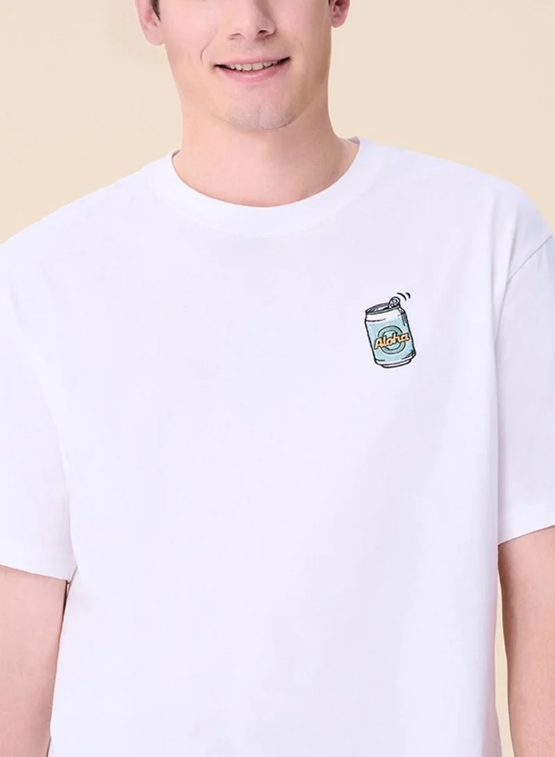 Giordano  Men's Endless Lazy Days Aloha Can Relaxed Tee for Men | Best Price UAE