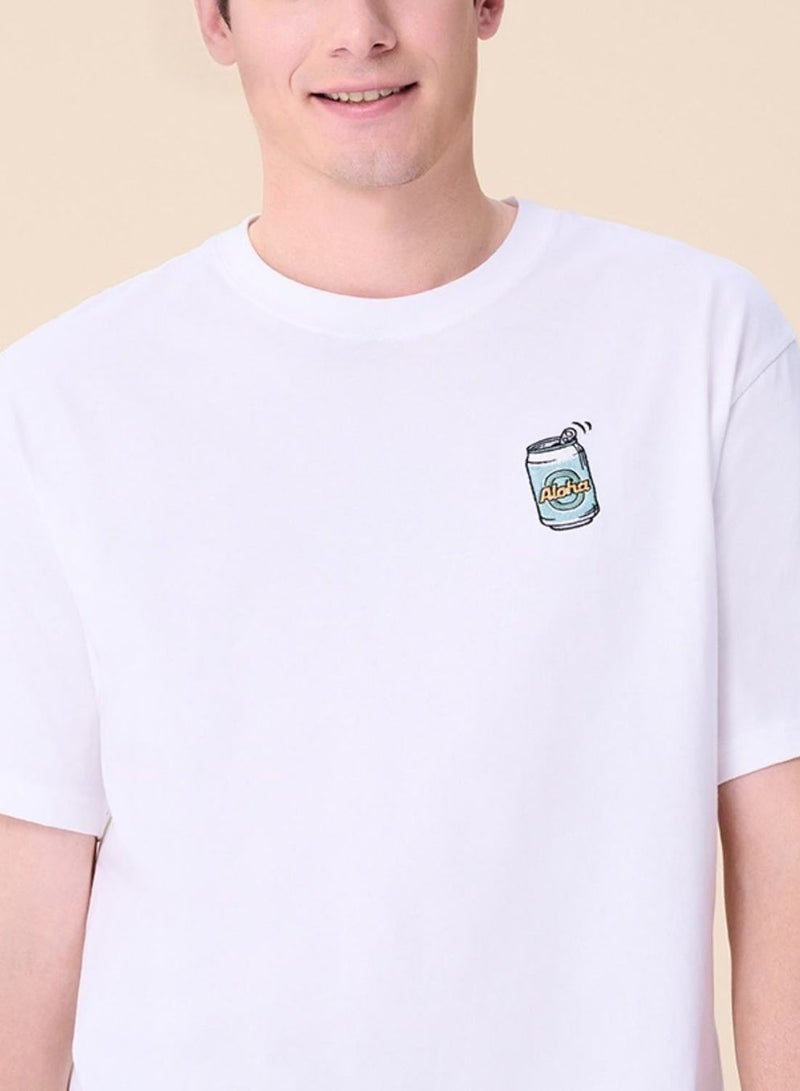 GIORDANO Men's Endless Lazy Days Aloha Can Relaxed Tee - Image 3