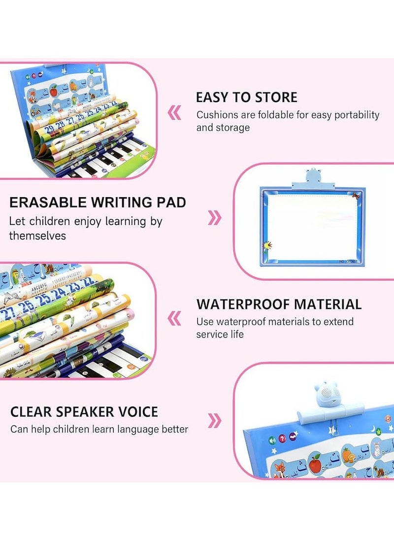 2-in-1 Arabic and English Electronic Educational Learning Book, Sound Board Book Interactive Talking Book Early Educational Reading Toy for Toddlers Boys Girls  - Image 3