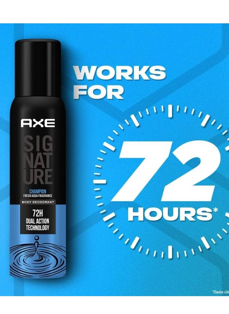 Axe Fresh Aqua Signature Champion 72 Hour Body Deodorant 122 ml 
