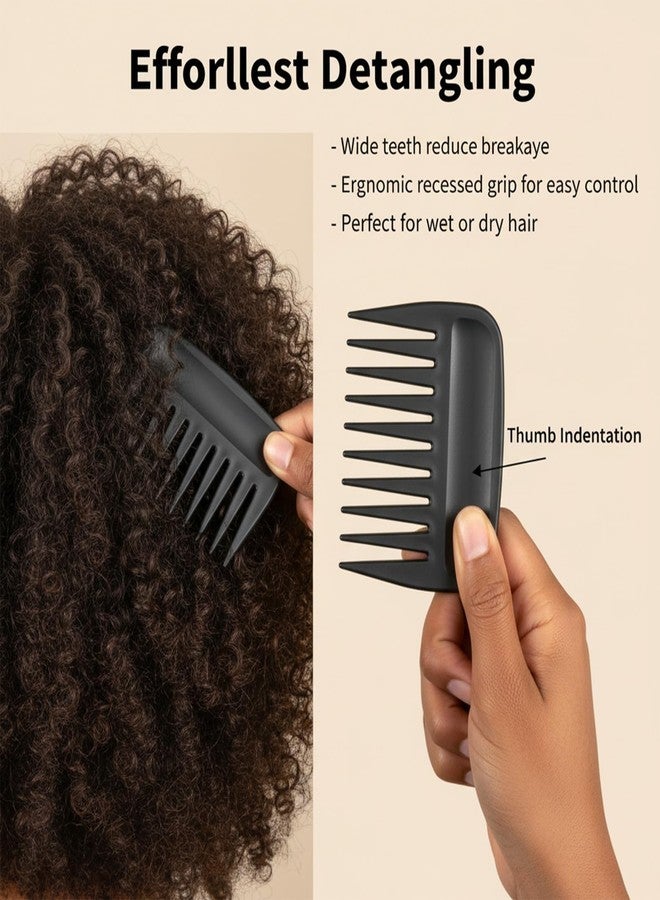 Eldraqth 3 Pcs Wig Brush Comb Set, Professional 3 Row Wire Brush Wig Hair Extension Brushes Wide Tooth Comb Edge Combs Styling Tools for Human and Synthetic Hair, Black - Image 5