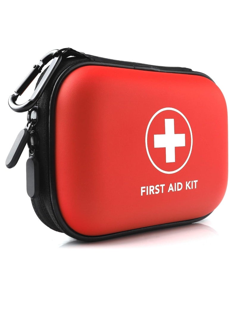 First Aid Kit 200-Piece – Emergency Medical Supplies for Home, Car, Office, Travel, School, and Outdoor Use – Treats Minor Cuts, Scrapes, and Injuries – Compact & Portable (Red) - Image 1