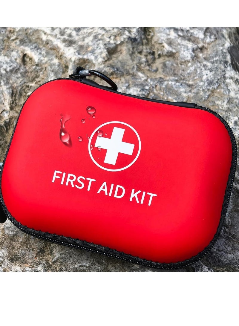 First Aid Kit 200-Piece – Emergency Medical Supplies for Home, Car, Office, Travel, School, and Outdoor Use – Treats Minor Cuts, Scrapes, and Injuries – Compact & Portable (Red) - Image 2