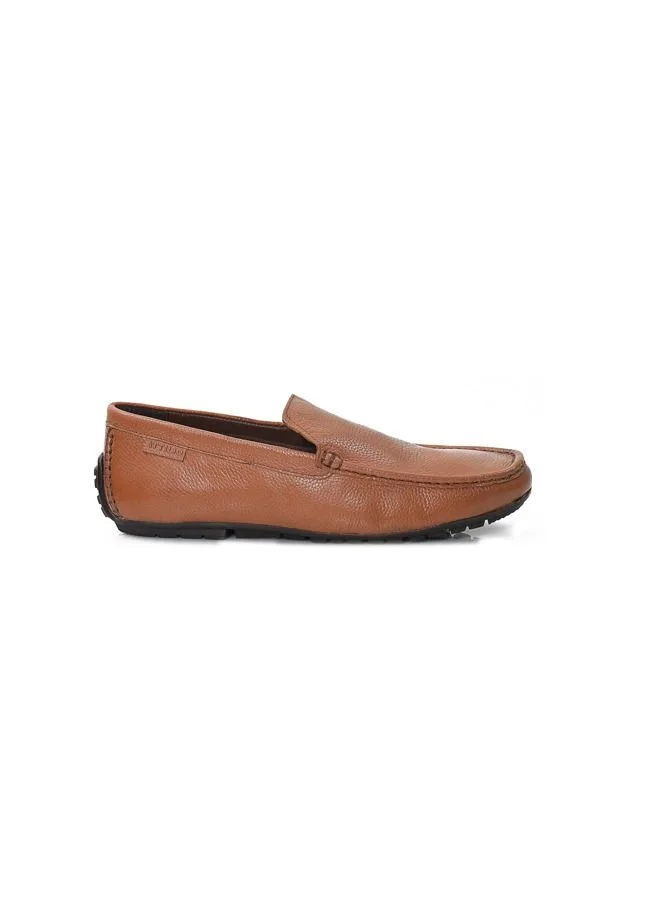 ATTILIO Mens Shoexp 4 Oxford Derby Loafer Slip On Comfort Tan Brown Leather Work Office Formal Occasion Party Casual Wear Italian Design Anti Skid Padded Insole Trendy Fashion Premium Shoes