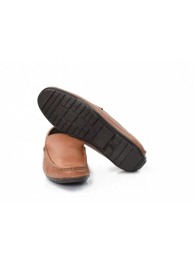 ATTILIO Mens Shoexp 4 Oxford Derby Loafer Slip On Comfort Tan Brown Leather Work Office Formal Occasion Party Casual Wear Italian Design Anti Skid Padded Insole Trendy Fashion Premium Shoes