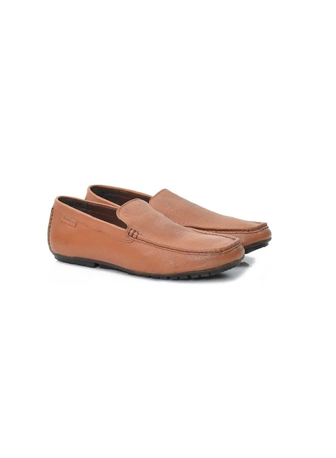 ATTILIO Mens Shoexp 4 Oxford Derby Loafer Slip On Comfort Tan Brown Leather Work Office Formal Occasion Party Casual Wear Italian Design Anti Skid Padded Insole Trendy Fashion Premium Shoes