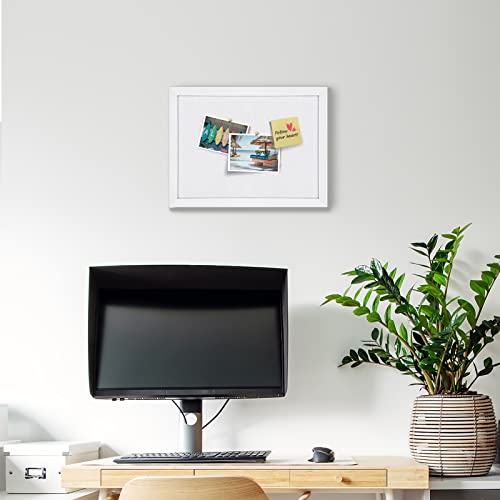 Aitakatta Cork Board Bulletin Board, White Frame Cork Boards for Walls with Felt, Decorative Hanging Pin Board for Home School Office, Vision Board, 14.6x11 Inches, White 1pc - Image 5