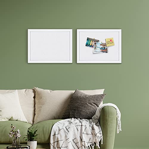 Aitakatta Cork Board Bulletin Board, White Frame Cork Boards for Walls with Felt, Decorative Hanging Pin Board for Home School Office, Vision Board, 14.6x11 Inches, White 1pc - Image 4