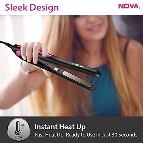 Nova NHS - 840 Selfie Hair Straightener for Women (Pink) - Image 2