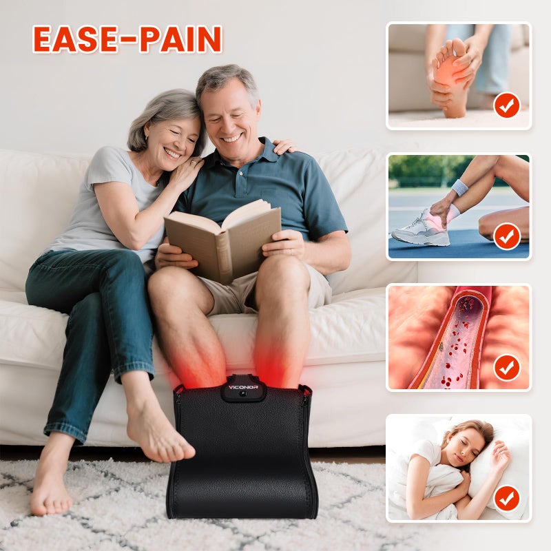 Viconor Red Light Therapy for Feet, Infrared Light Therapy for Feet Neuropathy with 200 LEDs 3-in-1 Chip 660nm Red Light-Therapy & 850nm Infrared Light Device for Body Full Coverage Detachable by Zips - Image 2