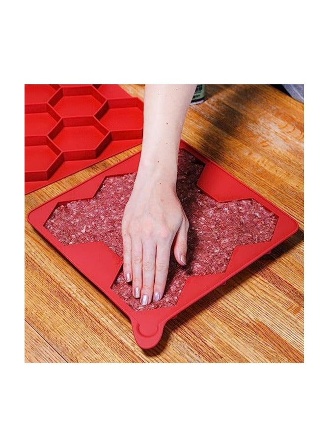 general 8-Cavity Silicone Hamburger Patty Freezer Mold Food-Grade Non-Stick for Easy Release High/Low Temperature Resistant for Freezer Storage Essential Home Meal Prep Tool - Image 2