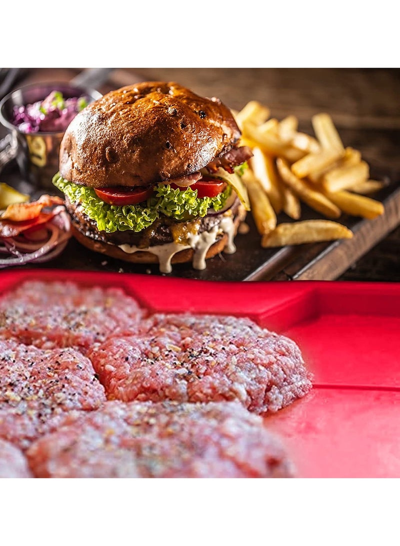 general 8-Cavity Silicone Hamburger Patty Freezer Mold Food-Grade Non-Stick for Easy Release High/Low Temperature Resistant for Freezer Storage Essential Home Meal Prep Tool - Image 3