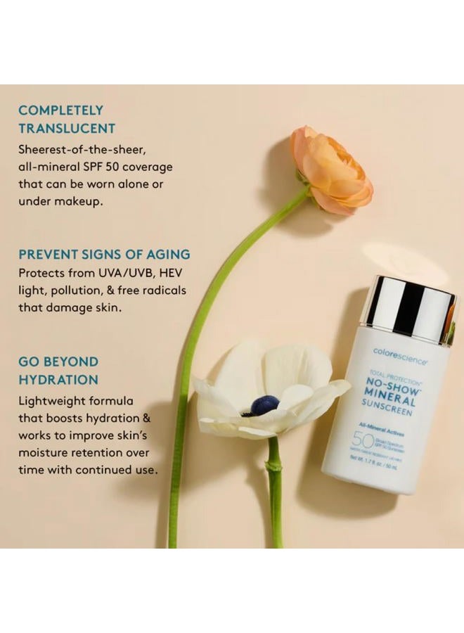 Colorescience Total Protection No-Show Mineral Sunscreen SPF 50, 1.7oz, 100% Invisible all-mineral sunscreen for all skin tones & types - Image 4