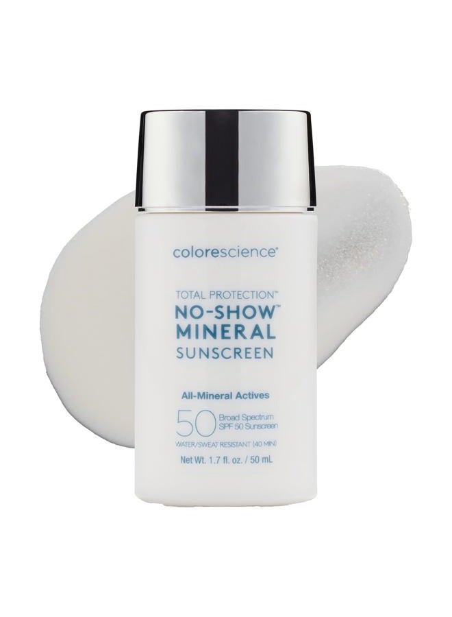 Colorescience Total Protection No-Show Mineral Sunscreen SPF 50, 1.7oz, 100% Invisible all-mineral sunscreen for all skin tones & types - Image 1