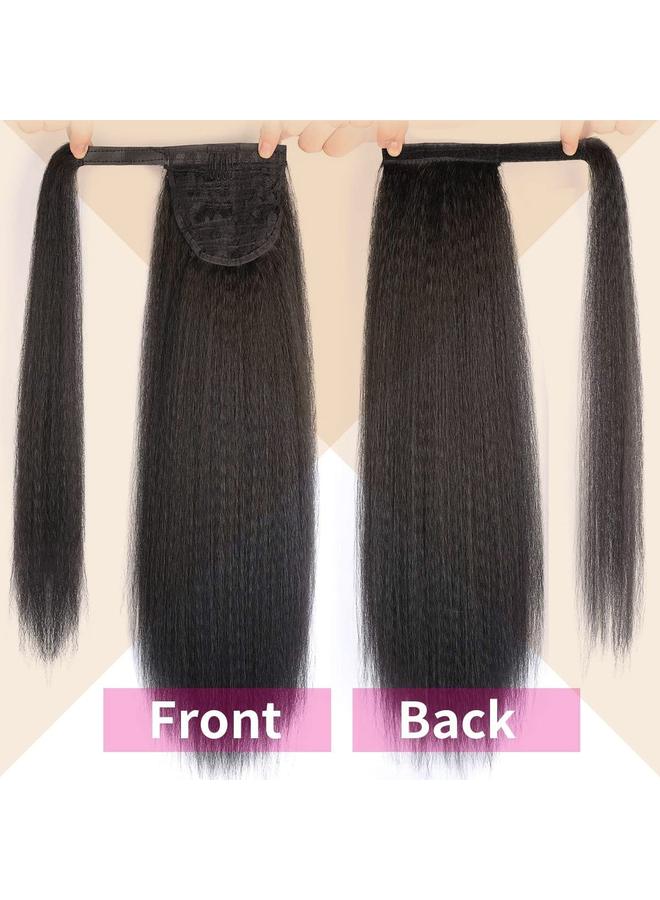 Bluejw Velcro Corn Whisker Horsetail Yaki Kinky Straight Chemical Fiber Wig Horsetail Fluffy Ponytails - Image 5