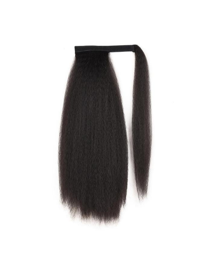 Bluejw Velcro Corn Whisker Horsetail Yaki Kinky Straight Chemical Fiber Wig Horsetail Fluffy Ponytails - Image 1