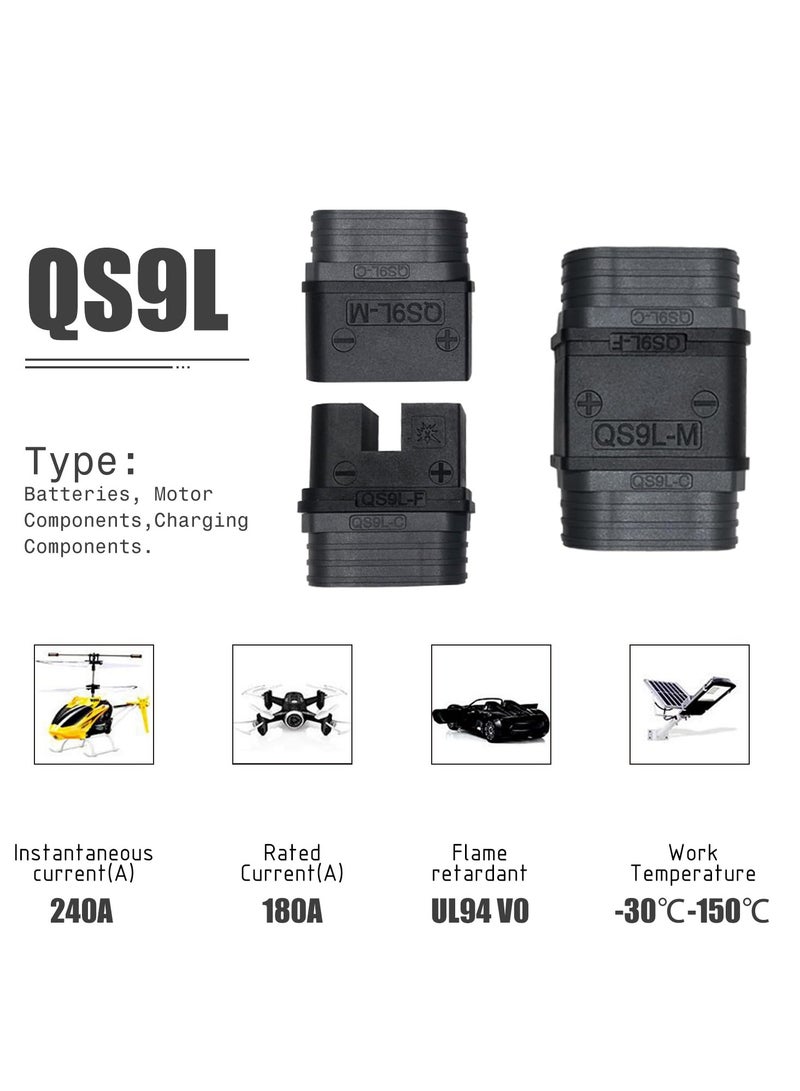 180 Amp High Current Quick Connector Anti,Spark Connector 6,10 Gauge Quick Connect Disconnect Battery Terminal for Golf E,Bike RV Winches Lifts Motor 2 Pcs - Image 5