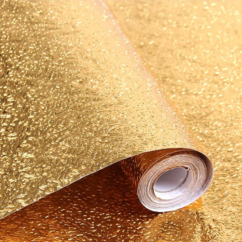 Embossed Floral Foil Paper Foil Wrapping Paper 157 inch 46ft Metallic Gold Foil Sheets for Crafts Scrapbook Florist Cake Board Birthday Holiday Wedding Gift Wrapping