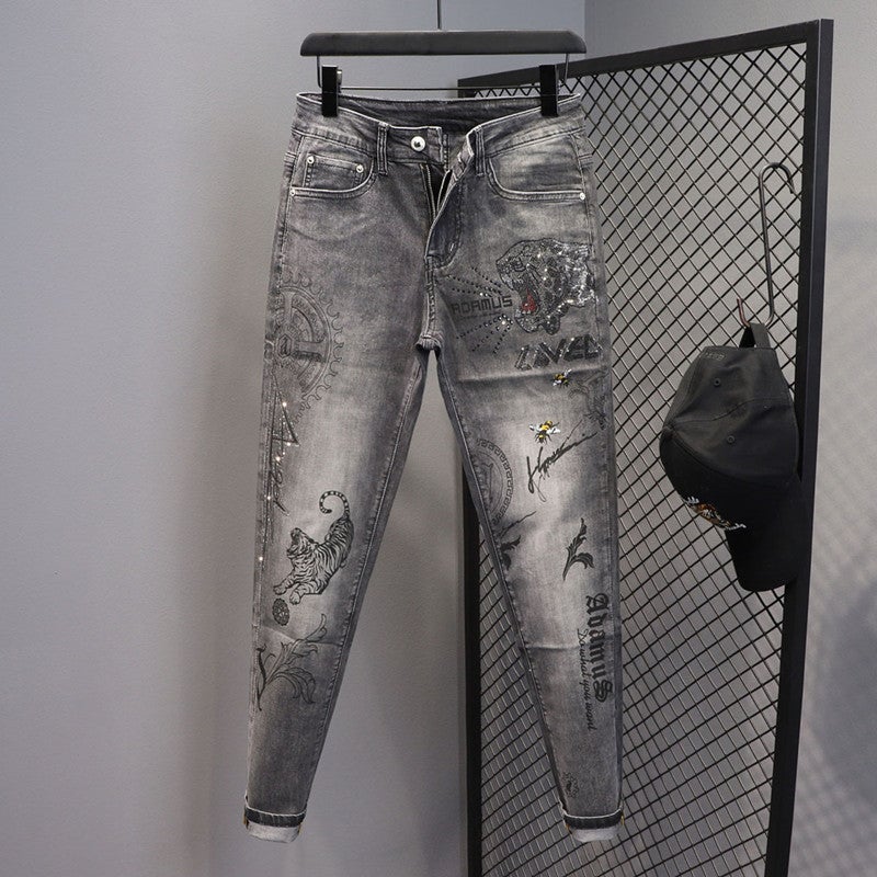 Unisex Classic Denim Jeans Loose Fit Daily Outdoor Wear - Image 1