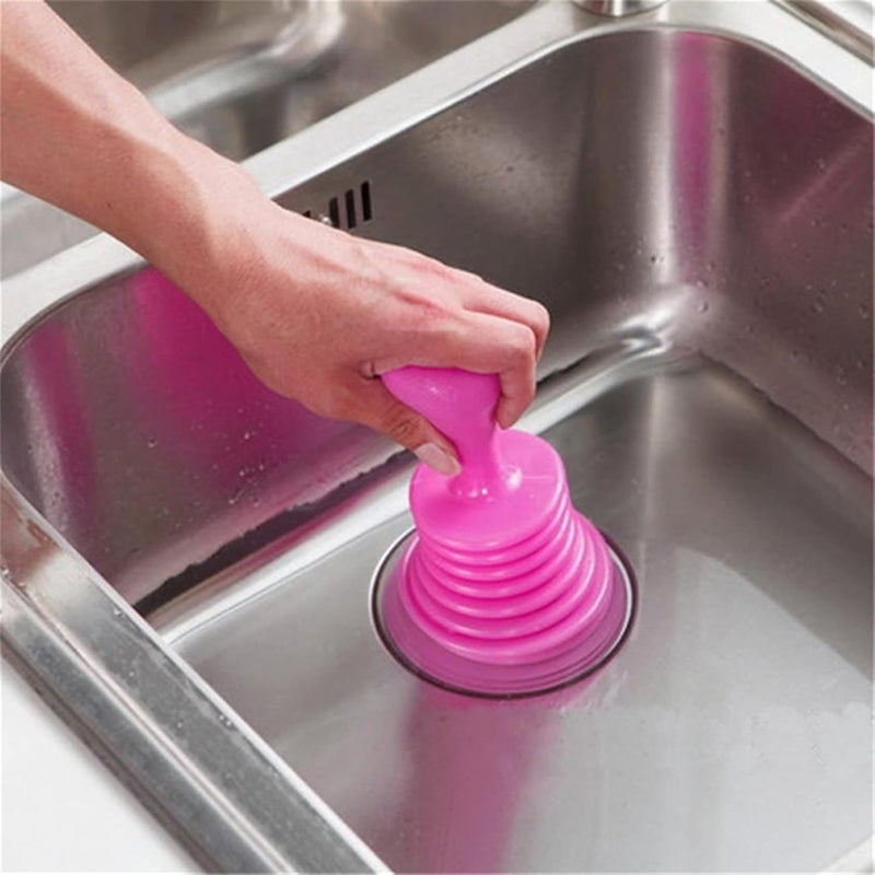 Large Sink and Drain Plunger for Kitchens, Bathrooms, Sinks, Baths, Waste Pipes and Showers - Rose Red - Image 2