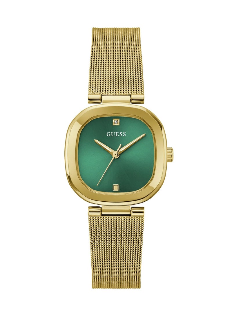 GUESS Eve Women’s Green Dial Quartz Analog Stainless Steel Watch GW0768L2 - 32mm - Image 1