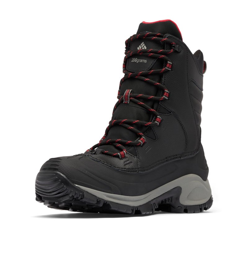 Columbia Mens Bugaboot III Waterproof Snow Boot, Black/Bright Red, 8.5 - Image 2