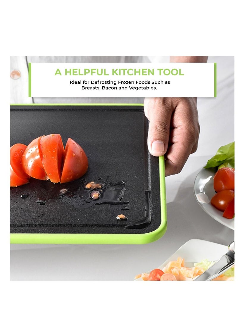 Revolutionary Thaw & Chop Board Multifunctional with Knife Sharpener 4 in 1, Fast Defrosting, Garlic Grater & Dual-Sided Cutting Surface - Non-Slip Design with Easy Grip Handle- Kitchen Essential  - Image 2