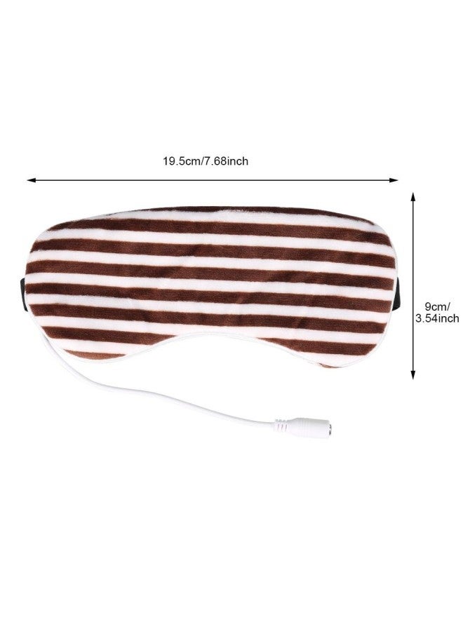 klarako Electric USB Heated Eye mask, Heating Steam Eyeshade Lavender Eye Mask Warming Night Eyes Massage Mask Sleep Travel Portable for Relieve Blepharitis, Dry, Stress, Puffy Eyes(Brown