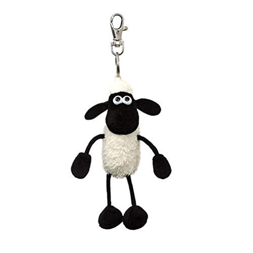 Aurora World Shaun The Sheep Plush 61176 Backpack Clip, Black and White, Great Gift Idea,9 x 7 x 14 centimetres - Image 2