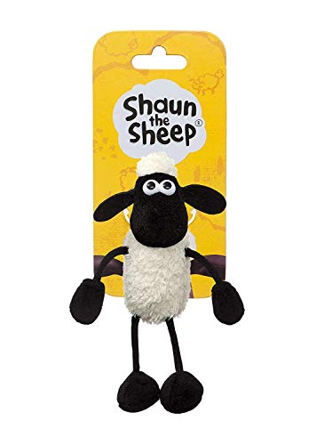 Aurora World Shaun The Sheep Plush 61176 Backpack Clip, Black and White, Great Gift Idea,9 x 7 x 14 centimetres - Image 3