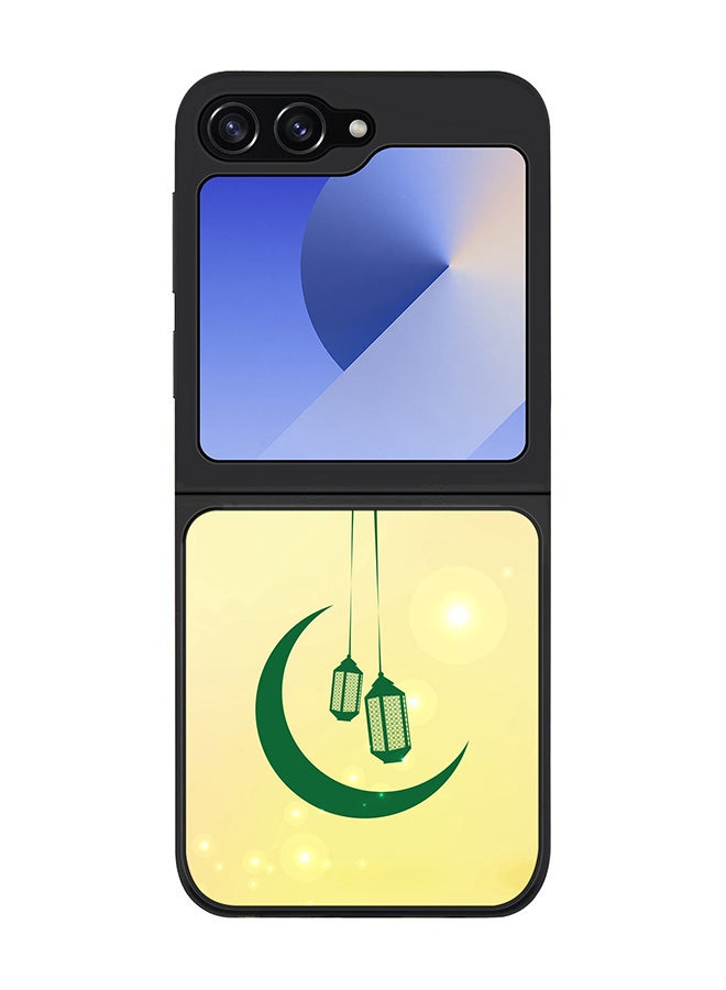 Stylizedd Rugged Black edge case for Samsung Galaxy Z Flip7 FE, Slim fit Soft Case Flexible Rubber Edges Anti Drop TPU Gel Thin Cover -  Ramadan Shine - Image 1